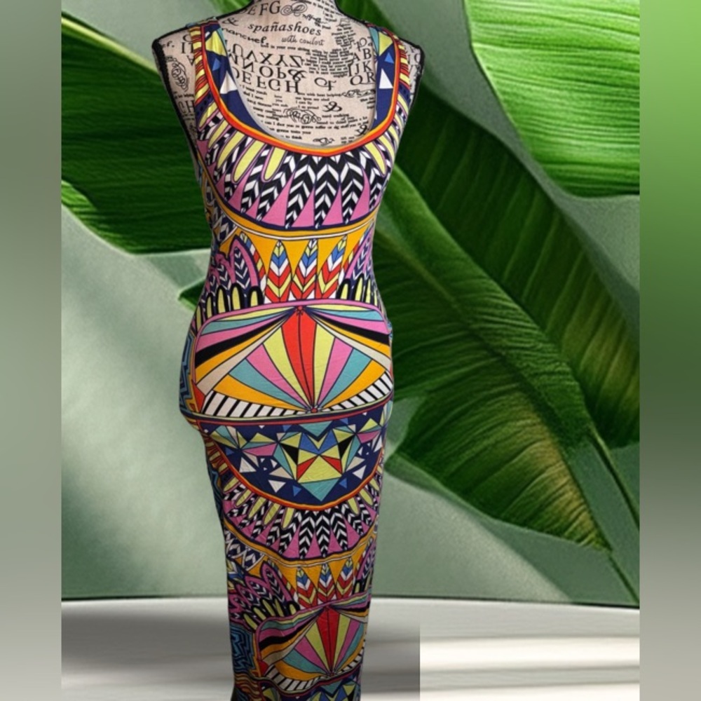 Mara Hoffman Multicolor Geometric Maxi Dress